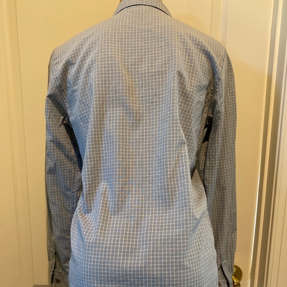 J Crew Blue Check Plaid Button Front Shirt Small S - Picture 5 of 9